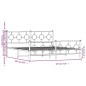vidaXL Estructura cama metal con cabecero y estribo blanco 180x200 cm vidaXL Estructura cama metal con cabecero y estribo blanco 180x200 cm