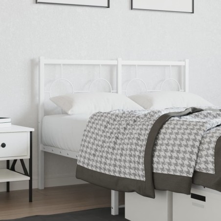 vidaXL Cabecero de metal blanco 120 cm