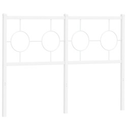 vidaXL Cabecero de metal blanco 120 cm