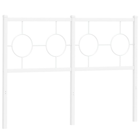 vidaXL Cabecero de metal blanco 120 cm
