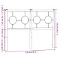 vidaXL Cabecero de metal blanco 120 cm vidaXL Cabecero de metal blanco 120 cm
