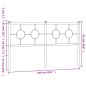 vidaXL Cabecero de metal blanco 160 cm vidaXL Cabecero de metal blanco 160 cm