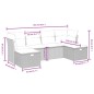 vidaXL Set sofás de jardín 6 piezas y cojines ratán sintético marrón vidaXL Set sofás de jardín 6 piezas y cojines ratán sintético marrón