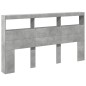 vidaXL Cabecero de cama con luz LED gris hormigón 180x17x102 cm vidaXL Cabecero de cama con luz LED gris hormigón 180x17x102 cm