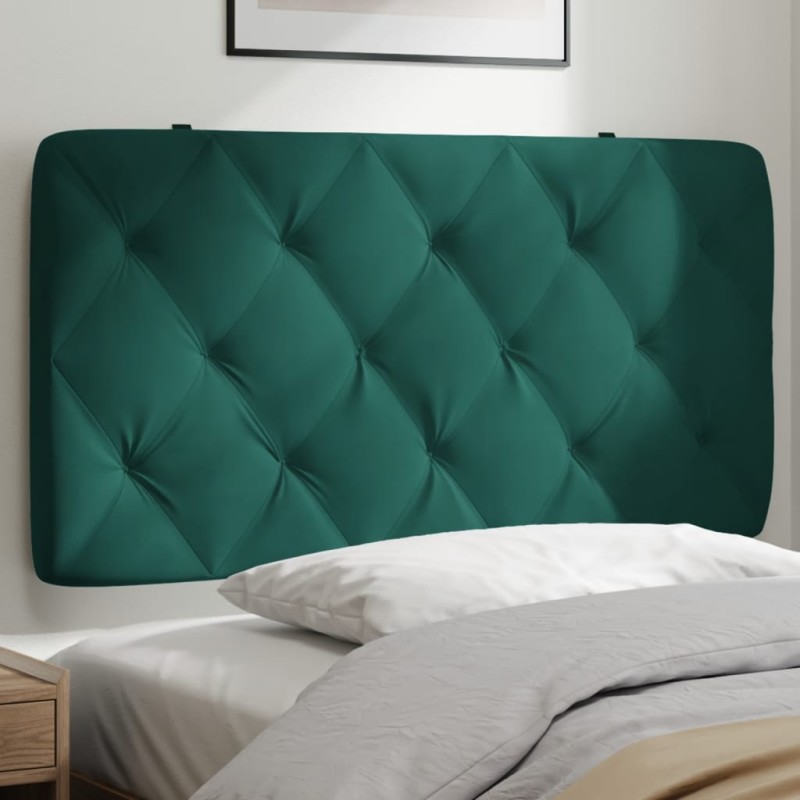 vidaXL Cabecero de cama acolchado terciopelo verde oscuro 100 cm vidaXL Cabecero de cama acolchado terciopelo verde oscuro 100 cm