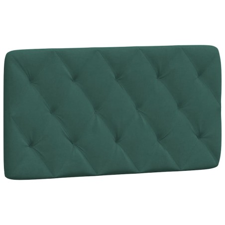 vidaXL Cabecero de cama acolchado terciopelo verde oscuro 100 cm
