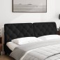 vidaXL Cabecero de cama acolchado terciopelo negro 180 cm vidaXL Cabecero de cama acolchado terciopelo negro 180 cm
