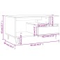vidaXL Mesa de centro madera contrachapada gris hormigón 90x49x45 cm vidaXL Mesa de centro madera contrachapada gris hormigón 90x49x45 cm