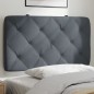 vidaXL Cabecero de cama acolchado terciopelo gris oscuro 80 cm vidaXL Cabecero de cama acolchado terciopelo gris oscuro 80 cm