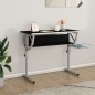 vidaXL Mesa de dibujo madera y acero negro y gris 110x53x(58-87) cm vidaXL Mesa de dibujo madera y acero negro y gris 110x53x(58-87) cm