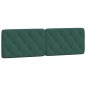 vidaXL Cabecero de cama acolchado terciopelo verde oscuro 160 cm vidaXL Cabecero de cama acolchado terciopelo verde oscuro 160 cm