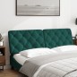 vidaXL Cabecero de cama acolchado terciopelo verde oscuro 160 cm vidaXL Cabecero de cama acolchado terciopelo verde oscuro 160 cm