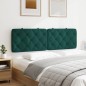 vidaXL Cabecero de cama acolchado terciopelo verde oscuro 160 cm vidaXL Cabecero de cama acolchado terciopelo verde oscuro 160 cm