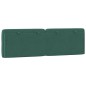 vidaXL Cabecero de cama acolchado terciopelo verde oscuro 160 cm vidaXL Cabecero de cama acolchado terciopelo verde oscuro 160 cm