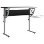 vidaXL Mesa de dibujo madera y acero negro y gris 110x53x(58-87) cm vidaXL Mesa de dibujo madera y acero negro y gris 110x53x(58-87) cm