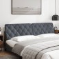 vidaXL Cabecero de cama acolchado terciopelo gris oscuro 200 cm vidaXL Cabecero de cama acolchado terciopelo gris oscuro 200 cm