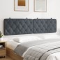 vidaXL Cabecero de cama acolchado terciopelo gris oscuro 200 cm vidaXL Cabecero de cama acolchado terciopelo gris oscuro 200 cm