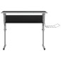 vidaXL Mesa de dibujo madera y acero negro y gris 110x53x(58-87) cm vidaXL Mesa de dibujo madera y acero negro y gris 110x53x(58-87) cm