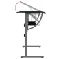 vidaXL Mesa de dibujo madera y acero negro y gris 110x53x(58-87) cm vidaXL Mesa de dibujo madera y acero negro y gris 110x53x(58-87) cm