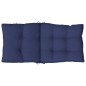 vidaXL Cojines de silla de respaldo bajo 2 uds tela azul marino