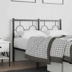 vidaXL Cabecero de metal negro 120 cm