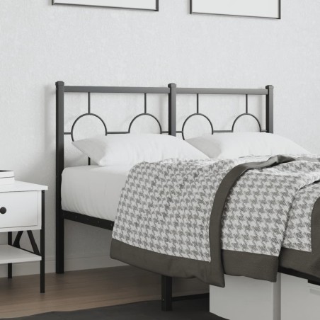 vidaXL Cabecero de metal negro 120 cm