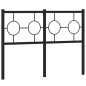 vidaXL Cabecero de metal negro 120 cm