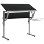 vidaXL Mesa de dibujo madera y acero negro y gris 110x53x(58-87) cm vidaXL Mesa de dibujo madera y acero negro y gris 110x53x(58-87) cm