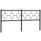 vidaXL Cabecero de metal negro 180 cm