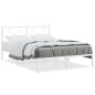 vidaXL Estructura de cama con cabecero metal blanca 140x200 cm vidaXL Estructura de cama con cabecero metal blanca 140x200 cm
