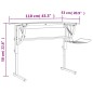 vidaXL Mesa de dibujo madera y acero negro y gris 110x53x(58-87) cm vidaXL Mesa de dibujo madera y acero negro y gris 110x53x(58-87) cm