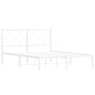 vidaXL Estructura de cama con cabecero metal blanca 140x200 cm vidaXL Estructura de cama con cabecero metal blanca 140x200 cm