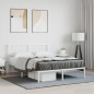vidaXL Estructura de cama con cabecero metal blanca 140x200 cm vidaXL Estructura de cama con cabecero metal blanca 140x200 cm