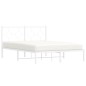 vidaXL Estructura de cama con cabecero metal blanca 140x200 cm vidaXL Estructura de cama con cabecero metal blanca 140x200 cm