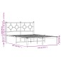 vidaXL Estructura de cama con cabecero metal blanca 140x200 cm vidaXL Estructura de cama con cabecero metal blanca 140x200 cm