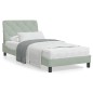 vidaXL Estructura cama con luces LED terciopelo gris claro 80x200 cm vidaXL Estructura cama con luces LED terciopelo gris claro 80x200 cm