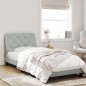 vidaXL Estructura cama con luces LED terciopelo gris claro 80x200 cm vidaXL Estructura cama con luces LED terciopelo gris claro 80x200 cm