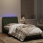 vidaXL Estructura cama con luces LED terciopelo gris claro 80x200 cm vidaXL Estructura cama con luces LED terciopelo gris claro 80x200 cm