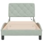 vidaXL Estructura cama con luces LED terciopelo gris claro 80x200 cm vidaXL Estructura cama con luces LED terciopelo gris claro 80x200 cm