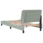 vidaXL Estructura cama con luces LED terciopelo gris claro 80x200 cm vidaXL Estructura cama con luces LED terciopelo gris claro 80x200 cm