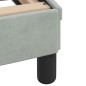 vidaXL Estructura cama con luces LED terciopelo gris claro 80x200 cm vidaXL Estructura cama con luces LED terciopelo gris claro 80x200 cm