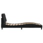 vidaXL Estructura de cama con luces LED de terciopelo negro 90x190 cm