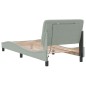 vidaXL Estructura cama con luces LED terciopelo gris claro 90x200 cm vidaXL Estructura cama con luces LED terciopelo gris claro 90x200 cm