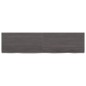 vidaXL Encimera baño madera maciza tratada gris oscuro 120x30x(2-6) cm