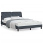 vidaXL Estructura de cama luces LED terciopelo gris oscuro 120x200 cm vidaXL Estructura de cama luces LED terciopelo gris oscuro 120x200 cm