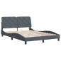 vidaXL Estructura de cama luces LED terciopelo gris oscuro 120x200 cm vidaXL Estructura de cama luces LED terciopelo gris oscuro 120x200 cm