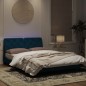 vidaXL Estructura de cama con luces LED terciopelo azul 140x200 cm vidaXL Estructura de cama con luces LED terciopelo azul 140x200 cm