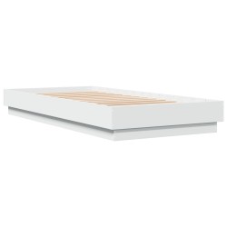 vidaXL Estructura de cama madera de ingeniería blanca 100x200 cm