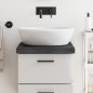 vidaXL Encimera baño madera maciza tratada gris oscuro 40x50x(2-6) cm vidaXL Encimera baño madera maciza tratada gris oscuro 40x50x(2-6) cm