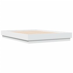 vidaXL Estructura de cama madera de ingeniería blanca 120x190 cm